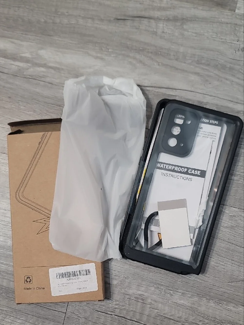 Phone Case for Note 20 - Kraft Brown & Black Packaging